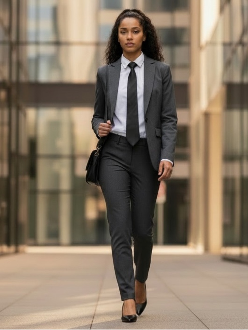 Marc Anthony Black Men's Dress Tie with Subtle Texture